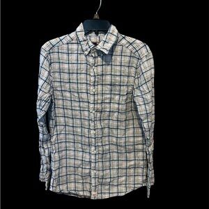 Men’s Vineyard Vines Sz Small Button Down Plaid Shirt Casual Linen Classic Fit